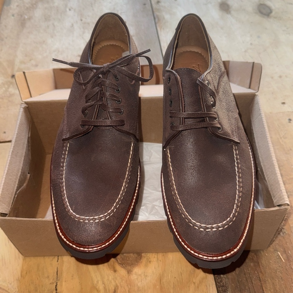 NEW!! Men’s Alan Payne Curtis II Dark Brown Oily Suede Oxfords Size 10M